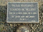 VILLIERS Pieter Marthinus Lourens, de 1873-1955