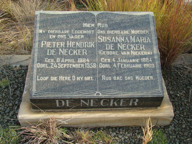 NECKER Pieter Hendrik, de 1884-1958 & Susanna Maria VAN NIEKERK 1884-1969