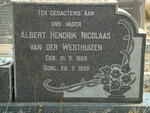 WESTHUIZEN Albert Hendrik Nicolaas, van der 1865-1958