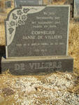 VILLIERS Cornelius Janse, de 1885-1971
