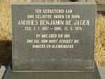 JAGER Andries Benjamin, de 1907-1979