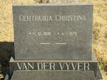 VYVER Gertruida Christina, van der 1905-1979