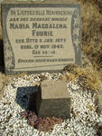 FOURIE Maria Magdalena nee OTTO 1875-1942