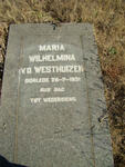 WESTHUIZEN Maria Wilhelmina, v.d.  -1931