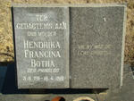 BOTHA Hendrika Francina nee PRINSLOO 1911-1981