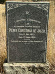 JAGER Pieter Christiaan, de 1875-1936