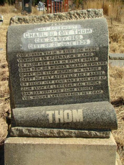 THOM Charl du Toit 1866-1935