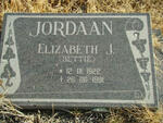 JORDAAN Elizabeth J. 1922-1991