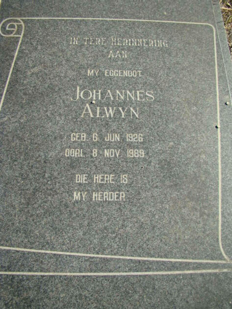 JACOBS Johannes Alwyn 1926-1989