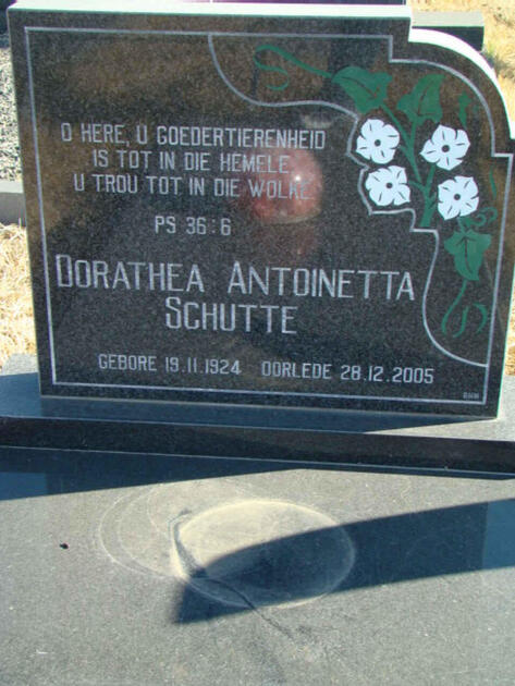 SCHUTTE Dorathea Antoinetta 1924-2005
