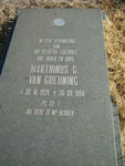 GREUNING Marthinus C., van 1929-1994