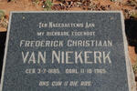 NIEKERK Frederick Christiaan, van 1885-1965