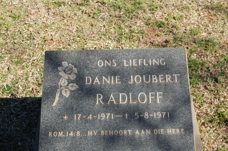 RADLOFF Danie Joubert 1971-1971