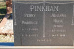PINKHAM Perry Warruce 1906-1977 & Johanna Maria SNYMAN 1905-1988
