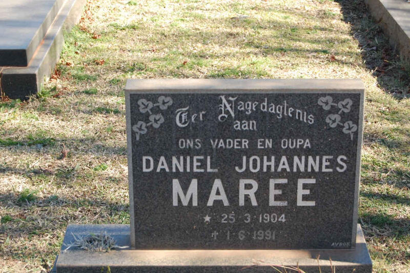 MAREE Daniel Johannes 1904-1991