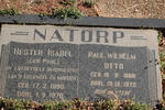NATORP Paul Wilhelm Otto 1888-1973 & Hester Isabel POHL 1896-1970