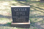 GEYSER Petrus 1892-1975 & Maria Johanna Albertina 1895-1975