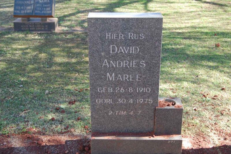 MAREE David Andries 1910-1975