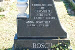 BOSCH Christoffel Hercules 1910-1970 & Anna Dorothea 1914-1993