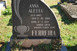 FERREIRA Anna Aletta nee SMIT 1902-1971