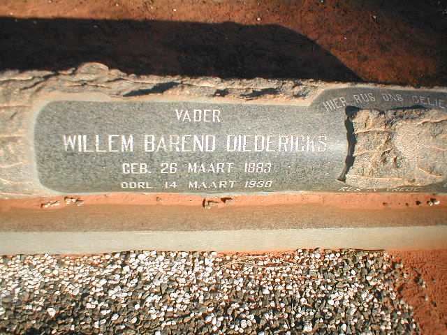 DIEDERICKS Willem Barend 1883-1938