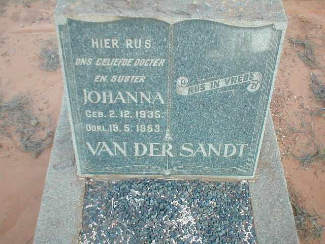 SANDT Johanna, van der 1935-1953