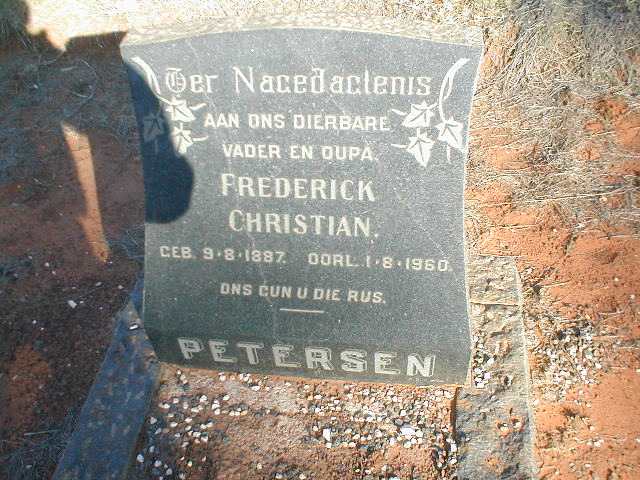 PETERSEN Frederick Christian 1887-1960