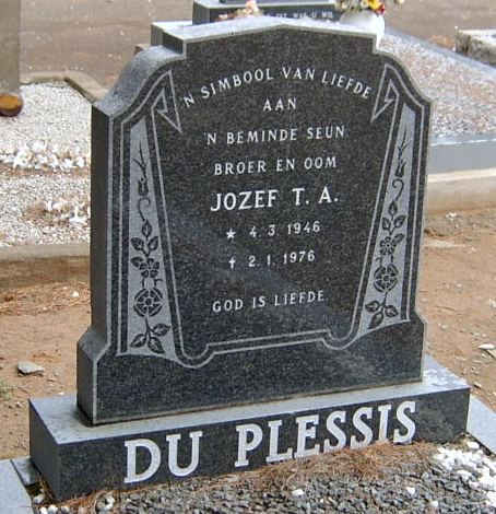 PLESSIS Jozef T.A., du 1946-1976