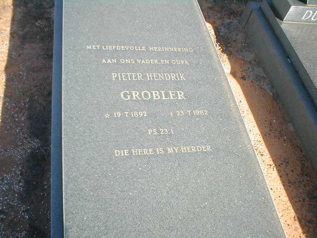 GROBLER Pieter Hendrik 1892-1982