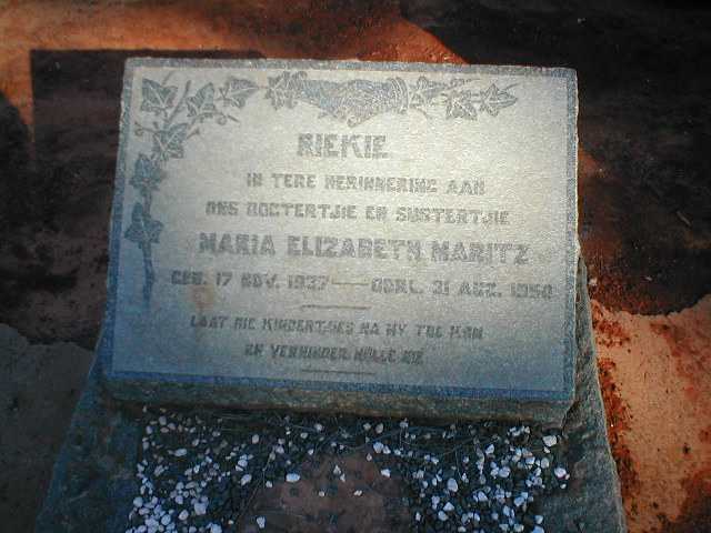 MARITZ Maria Elizabeth 1937-1950