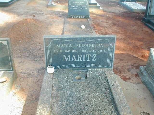 MARITZ Maria Elizabetha 1899-1972