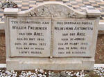 AHEE Willem Frederick, van der 1841-1937 & Wilhelmina Antonetta DE JONGH 1845-1903