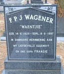 WAGENER F.P.J. 1920-1987