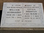 BERNHARDT William 1899-1940 & Sophia Dorothy McKAY 1902-1977