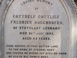 BODENHÖFER Gotthelf Gottlief Fredrick -1893