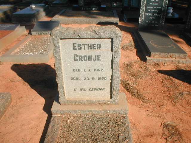 CRONJE Esther 1952-1970