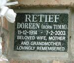 RETIEF Doreen nee TIMM 1914-2003