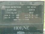 HORNE Edward Douglas 1889-1965 & Edith May 1891-1971