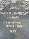 LAMPRECHT Cath.S. nee WAHL 1881-1935