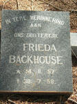 BACKHOUSE Frieda 1957-1958