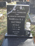 HATTINGH Isabella H.J. nee MALAN 1902-1985