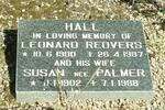 HALL Leonard Redvers 1900-1987 & Susan PALMER 1902-1988