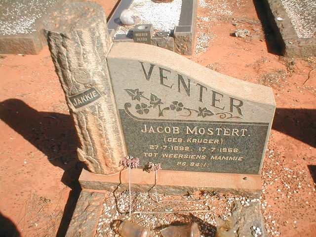 VENTER Jacob Mostert nee KRUGER 1892-1956
