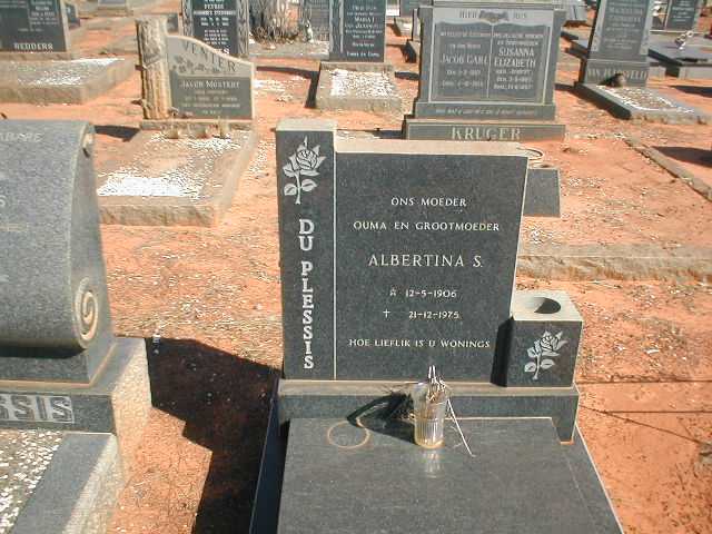 PLESSIS Albertina A.S., du 1906-1975