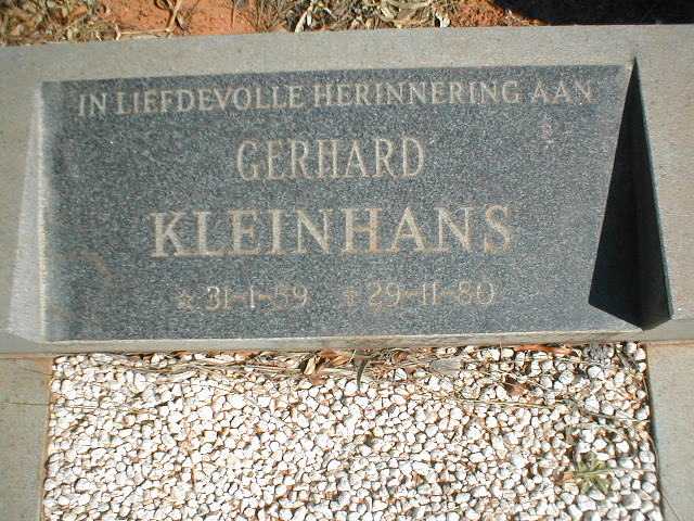 KLEINHANS Gerhard 1959-1980