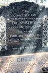 CROUS Louis Matthys 1912-1957 & Cathalina Magdalena 1917-1999