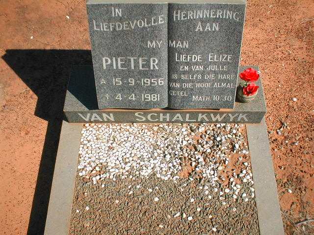 SCHALKWYK Pieter, van 1956-1981