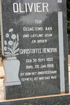 OLIVIER Christoffel Hendrik 1933-1968