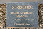 STREICHER Jacoba Gertruida neé CRONJE 1906-2000