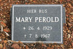 PEROLD Mary 1929-1967